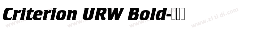 Criterion URW Bold字体转换